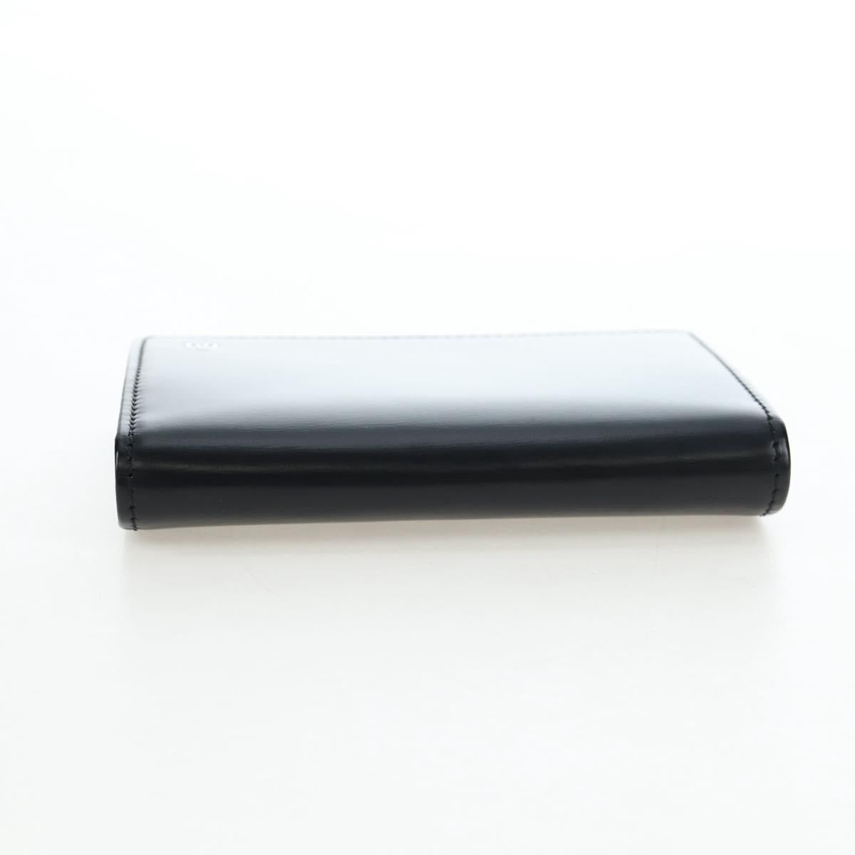 CARTIER Card Case Leather Black Auth 191854V