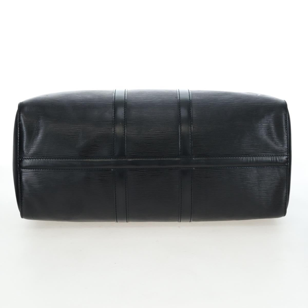 LOUIS VUITTON Epi Keepall 45 Boston Bag Black M42972 LV Auth 191863V