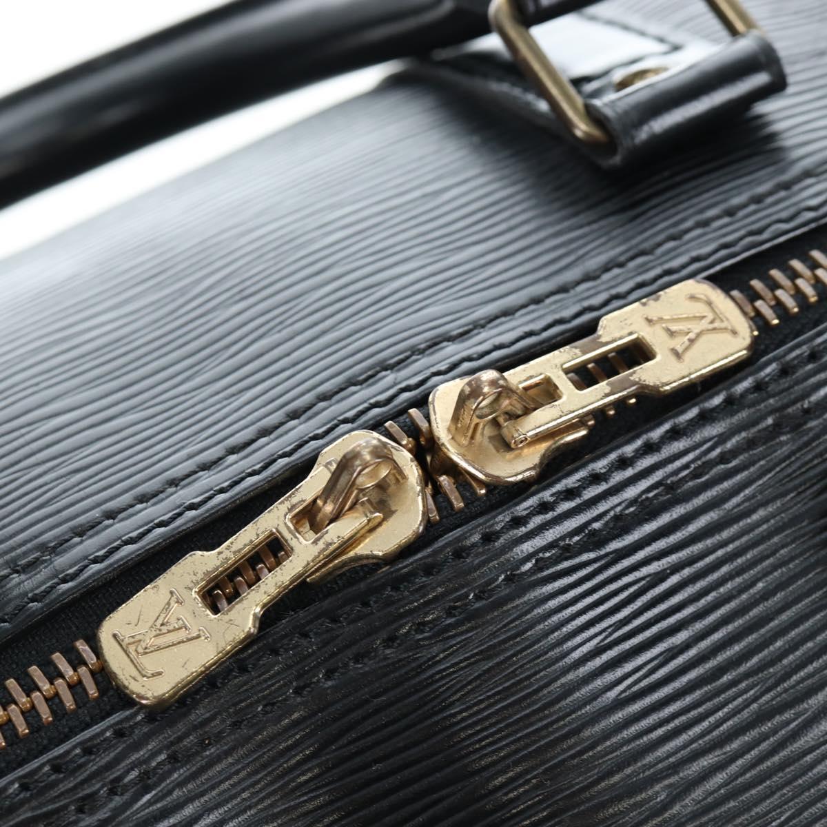 LOUIS VUITTON Epi Keepall 45 Boston Bag Black M42972 LV Auth 191863V