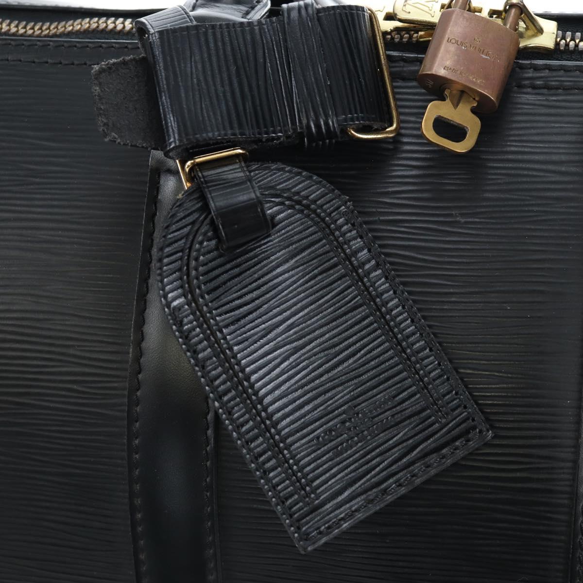 LOUIS VUITTON Epi Keepall 45 Boston Bag Black M42972 LV Auth 191864V