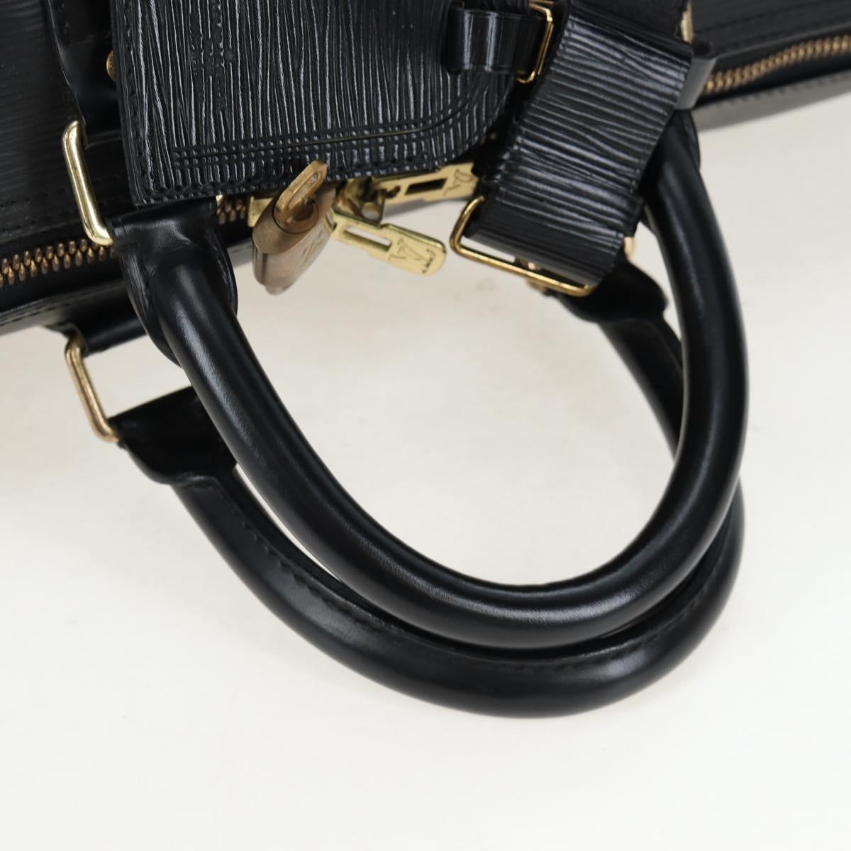 LOUIS VUITTON Epi Keepall 45 Boston Bag Black M42972 LV Auth 191864V