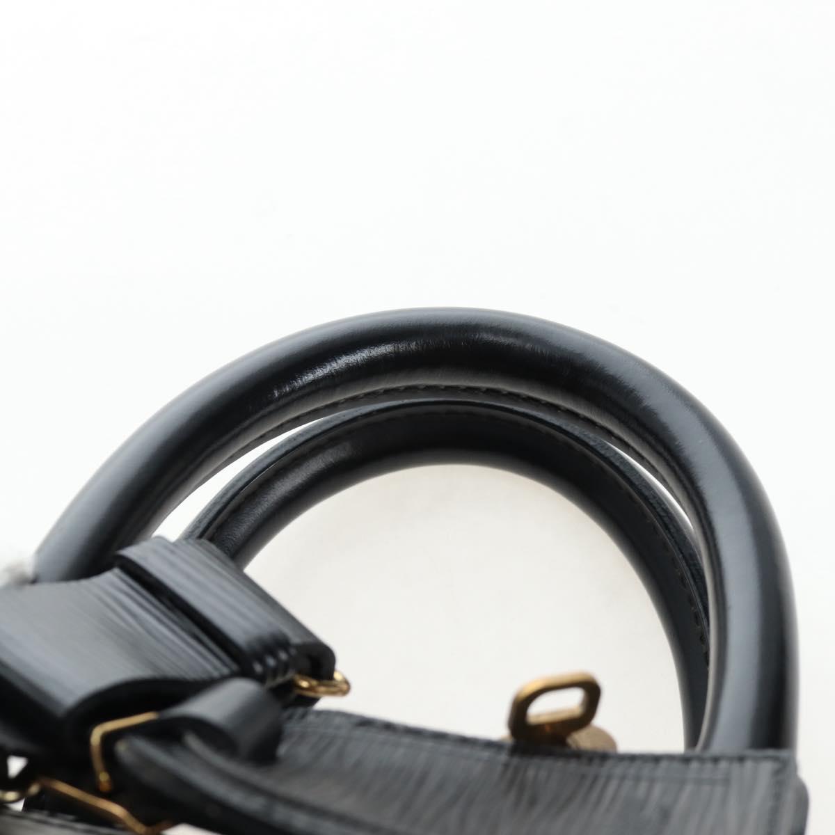 LOUIS VUITTON Epi Keepall 45 Boston Bag Black M42972 LV Auth 191864V