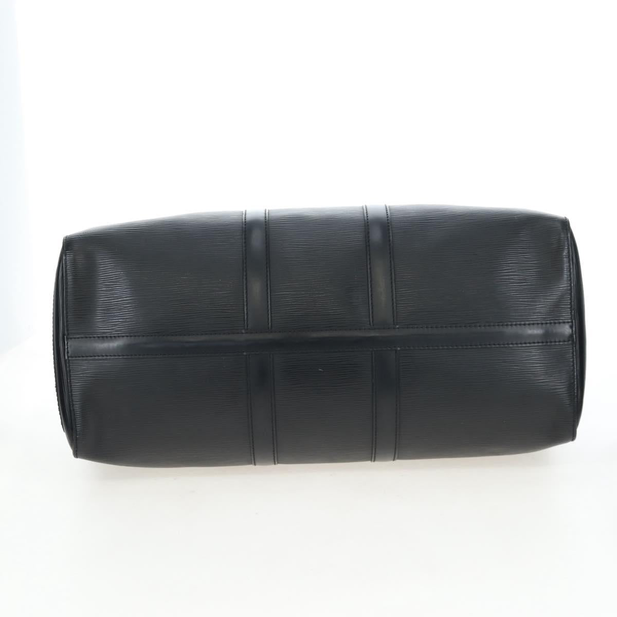 LOUIS VUITTON Epi Keepall 45 Boston Bag Black M42972 LV Auth 191864V