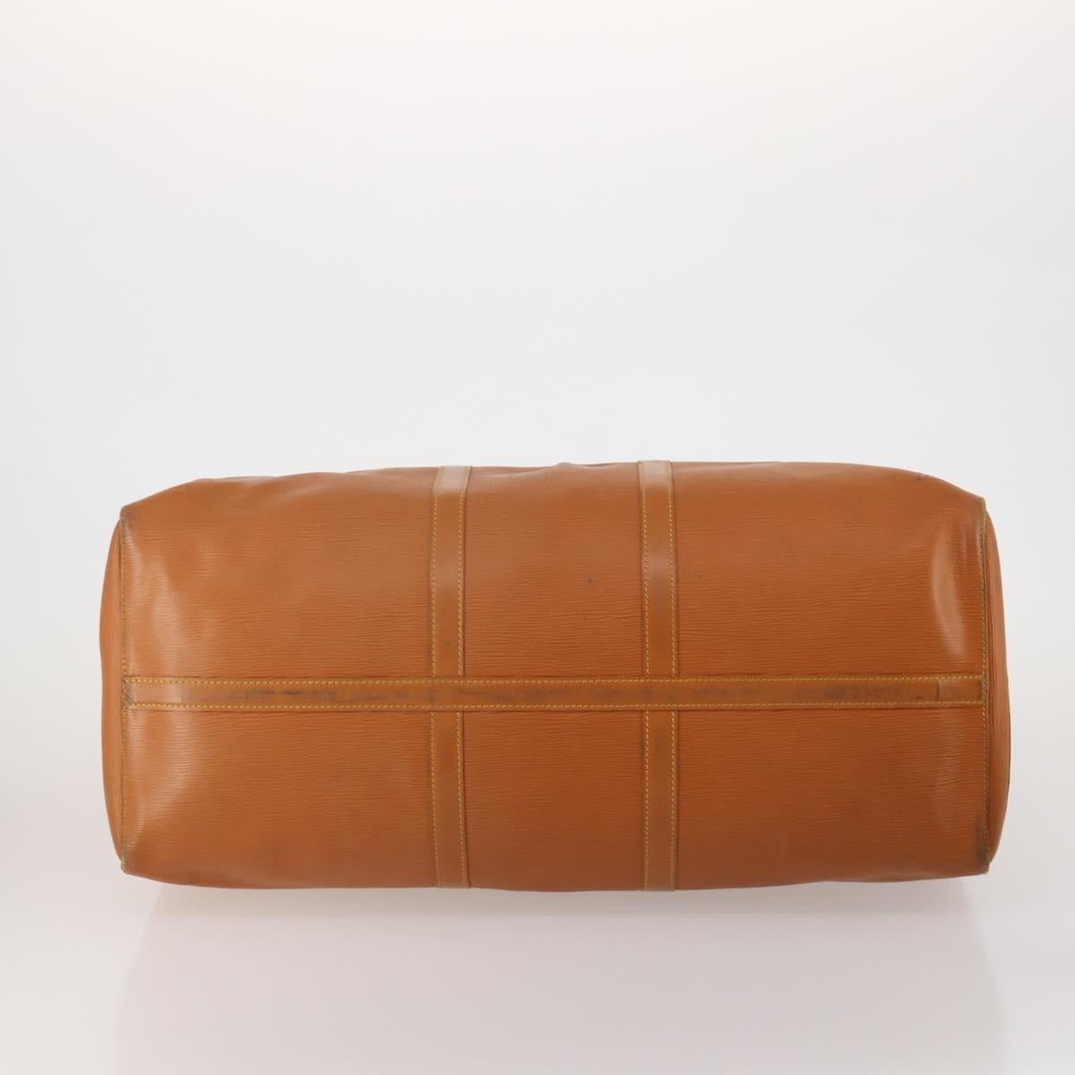 LOUIS VUITTON Epi Keepall 50 Boston Bag Brown M42968 LV Auth 191865A