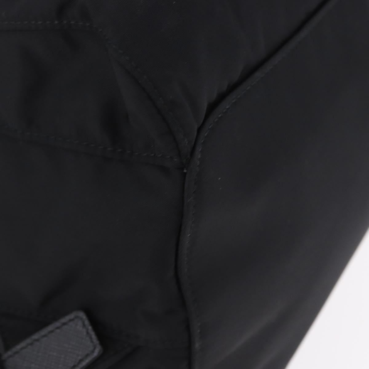 PRADA Backpack Nylon Black Silver Auth 191867M