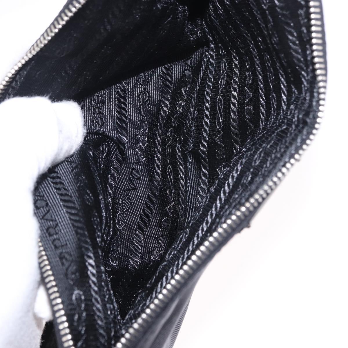 PRADA Backpack Nylon Black Silver Auth 191867M