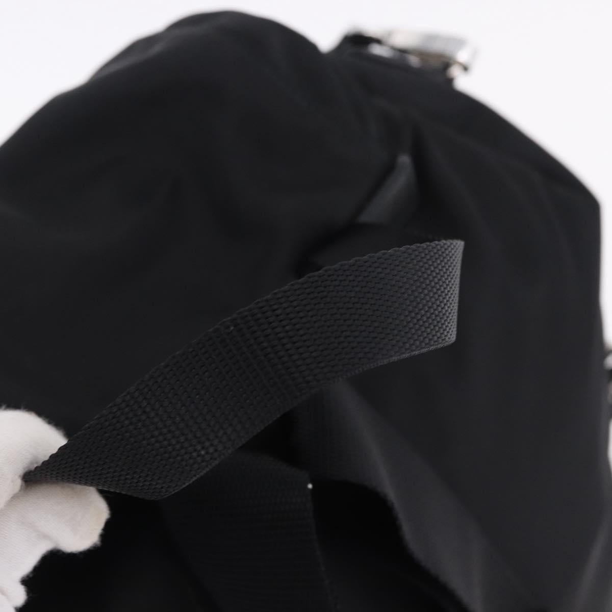 PRADA Backpack Nylon Black Silver Auth 191867M