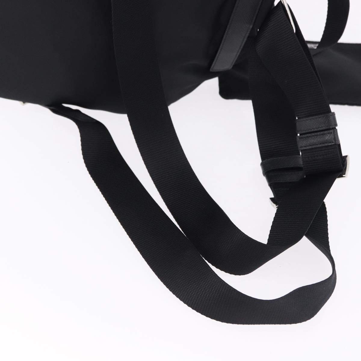 PRADA Backpack Nylon Black Silver Auth 191867M