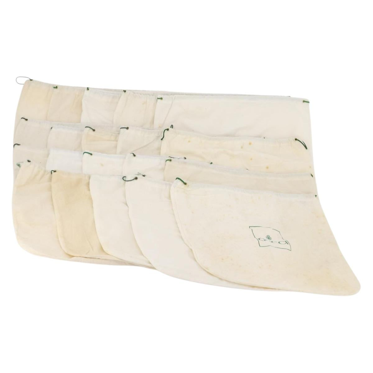 GUCCI Dust Bag Cotton Set of 20 Beige Auth 191873