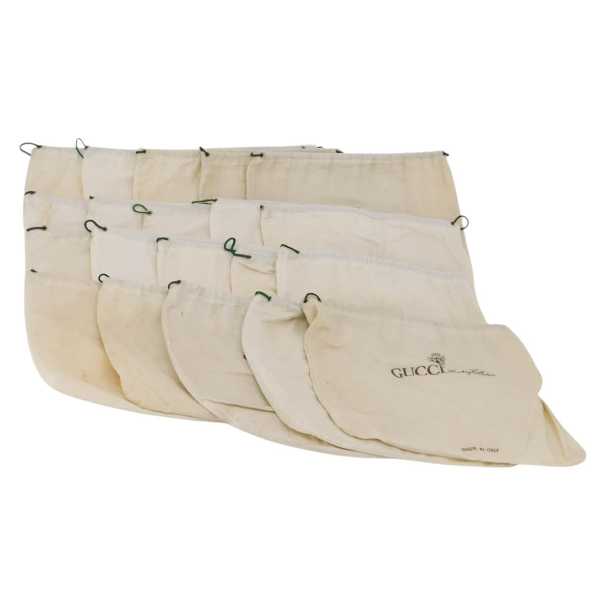 GUCCI Dust Bag Cotton Set of 20 White Auth 191874