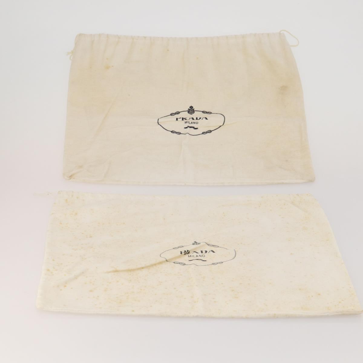 PRADA Dust Bag Cotton Set of 20 White Auth 191878