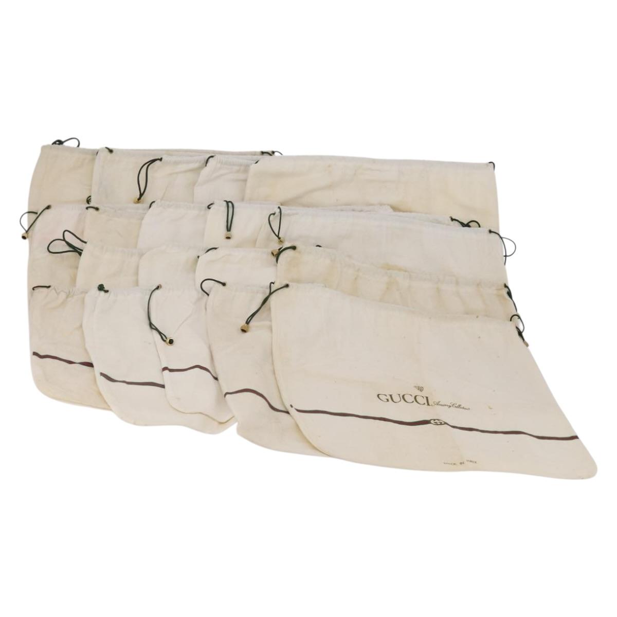 GUCCI Dust Bag Cotton Set of 20 White Auth 191879