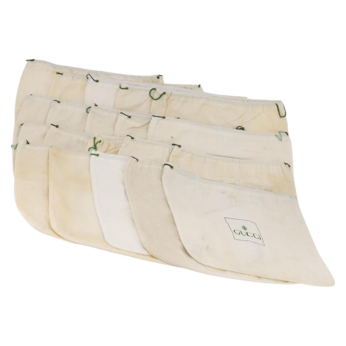 GUCCI Dust Bag Cotton Set of 20 White Auth 191880