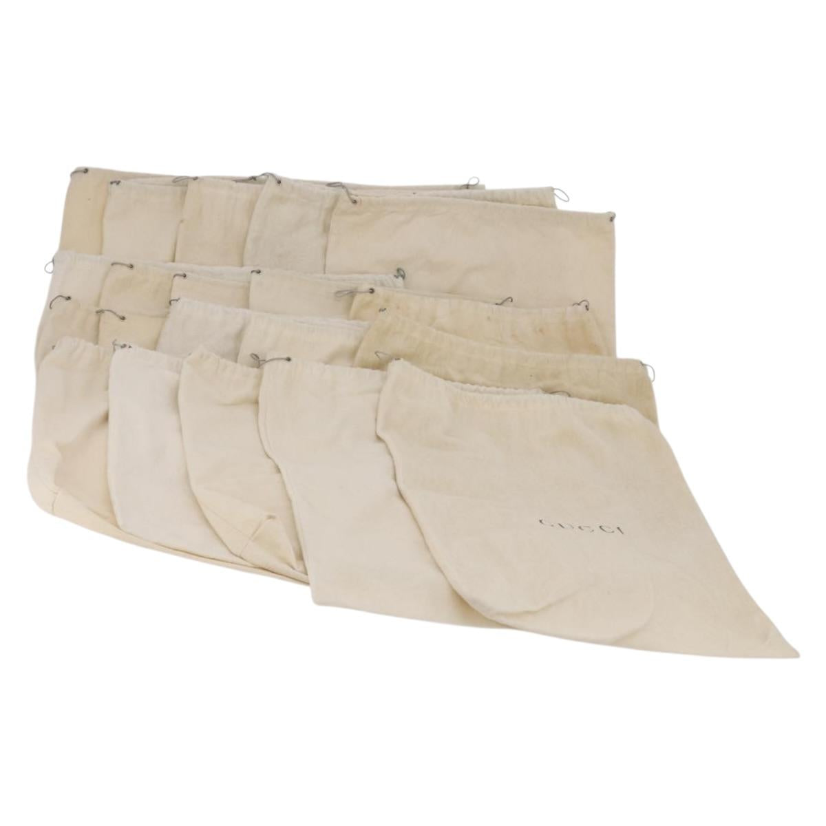 GUCCI Dust Bag Cotton Set of 20 Beige Auth 191881