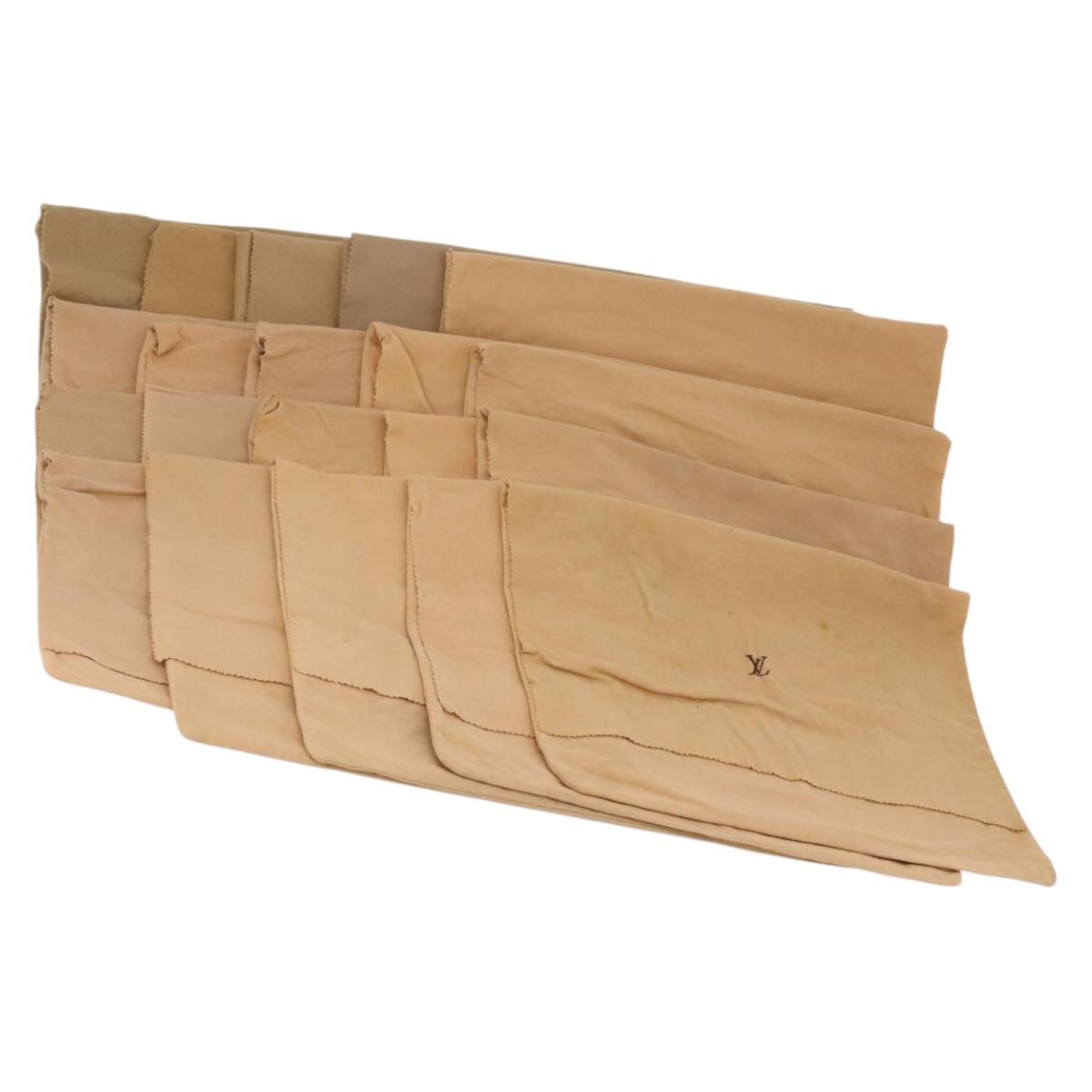 LOUIS VUITTON Dust Bag Cotton Set of 20 Beige LV Auth 191882