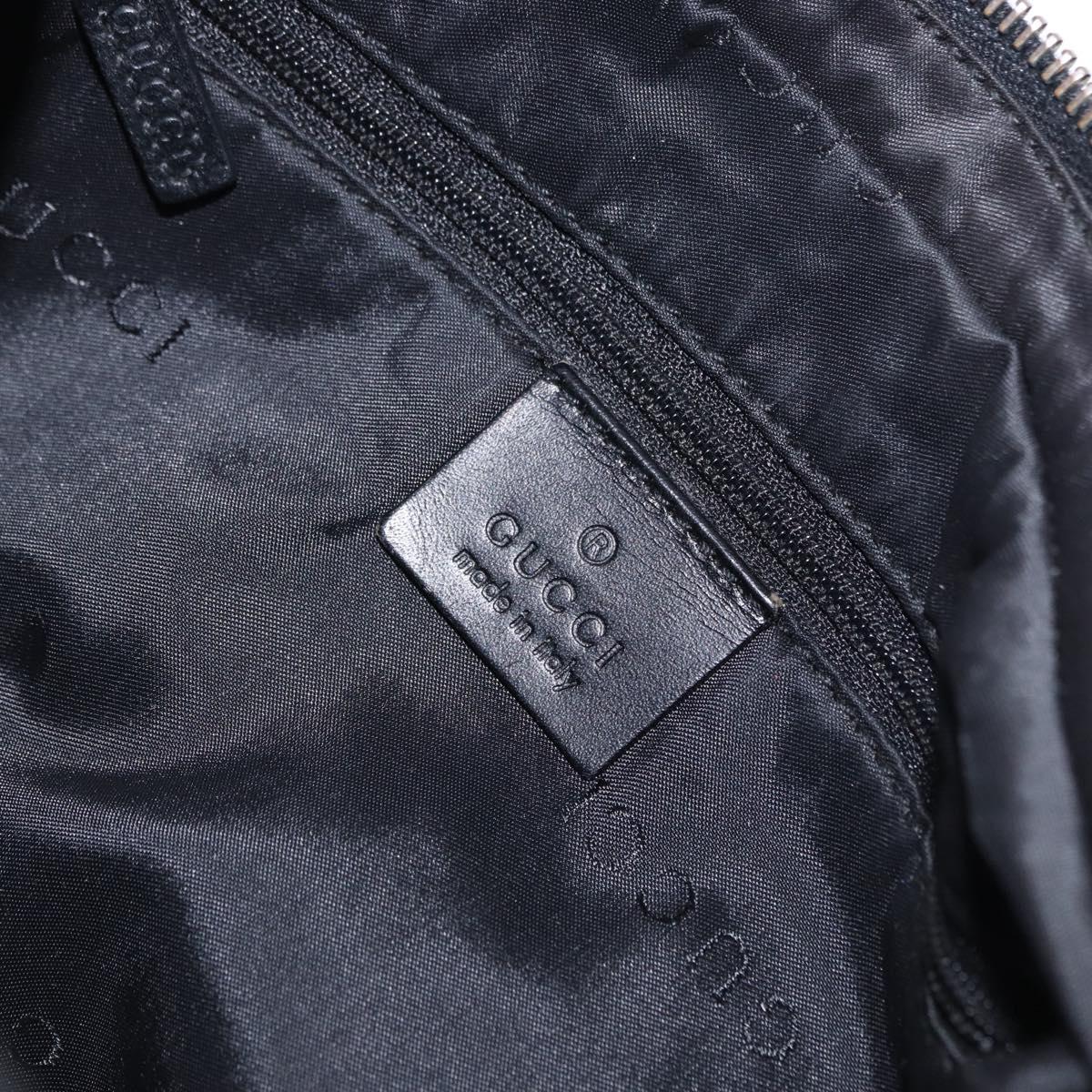 GUCCI GG Canvas Shoulder Bag Black Silver 001 3814 Auth 191887