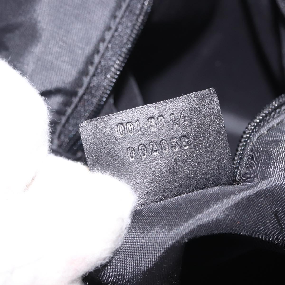 GUCCI GG Canvas Shoulder Bag Black Silver 001 3814 Auth 191887