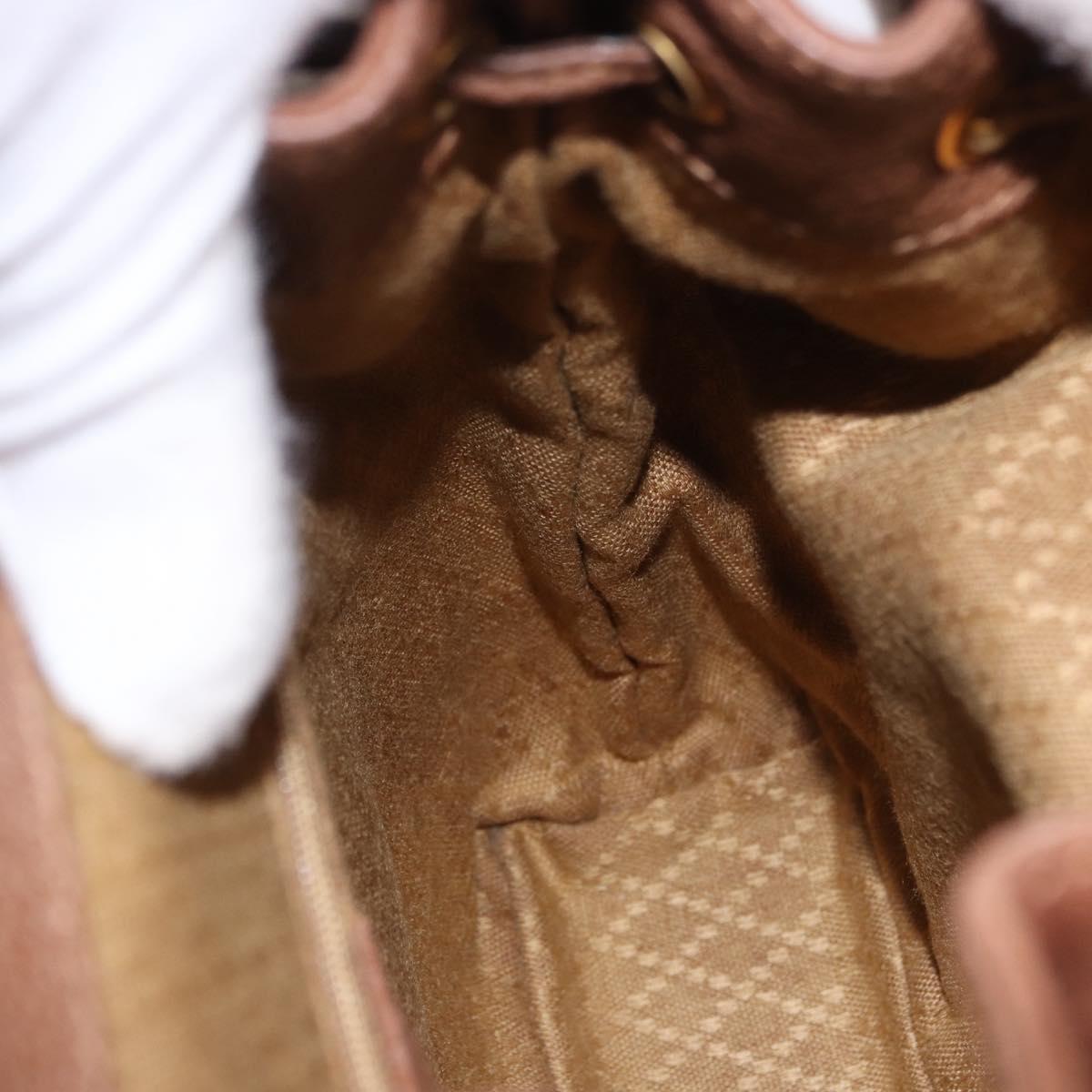 GUCCI Bamboo Backpack Suede Brown Gold 003 1705 0030 Auth 191888