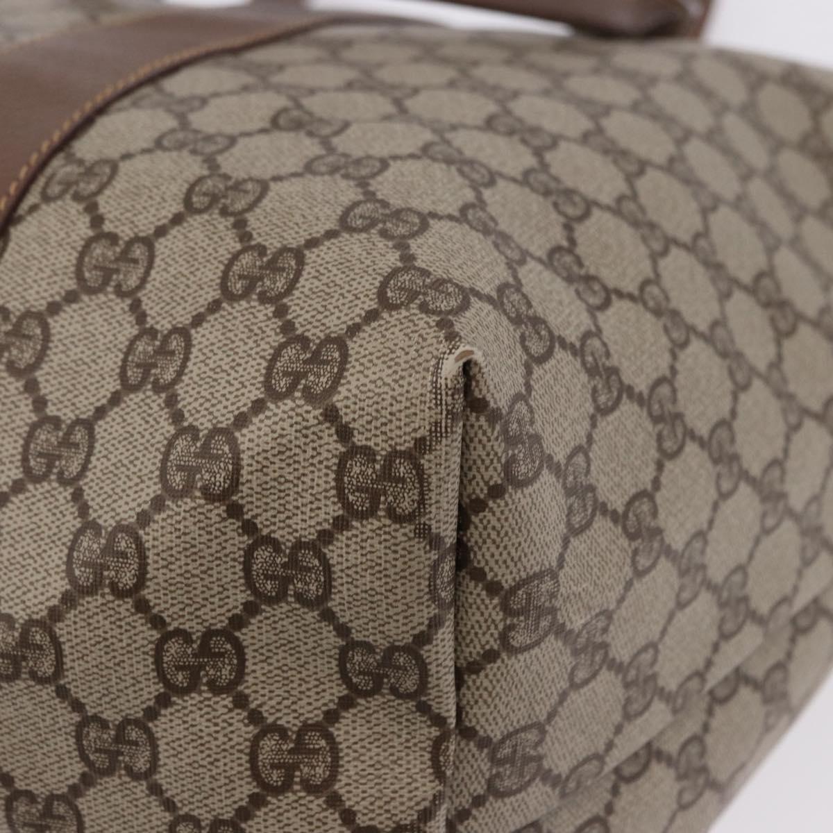 GUCCI GG Supreme Boston Bag PVC Beige Gold 012 1095 6080 Auth 191889