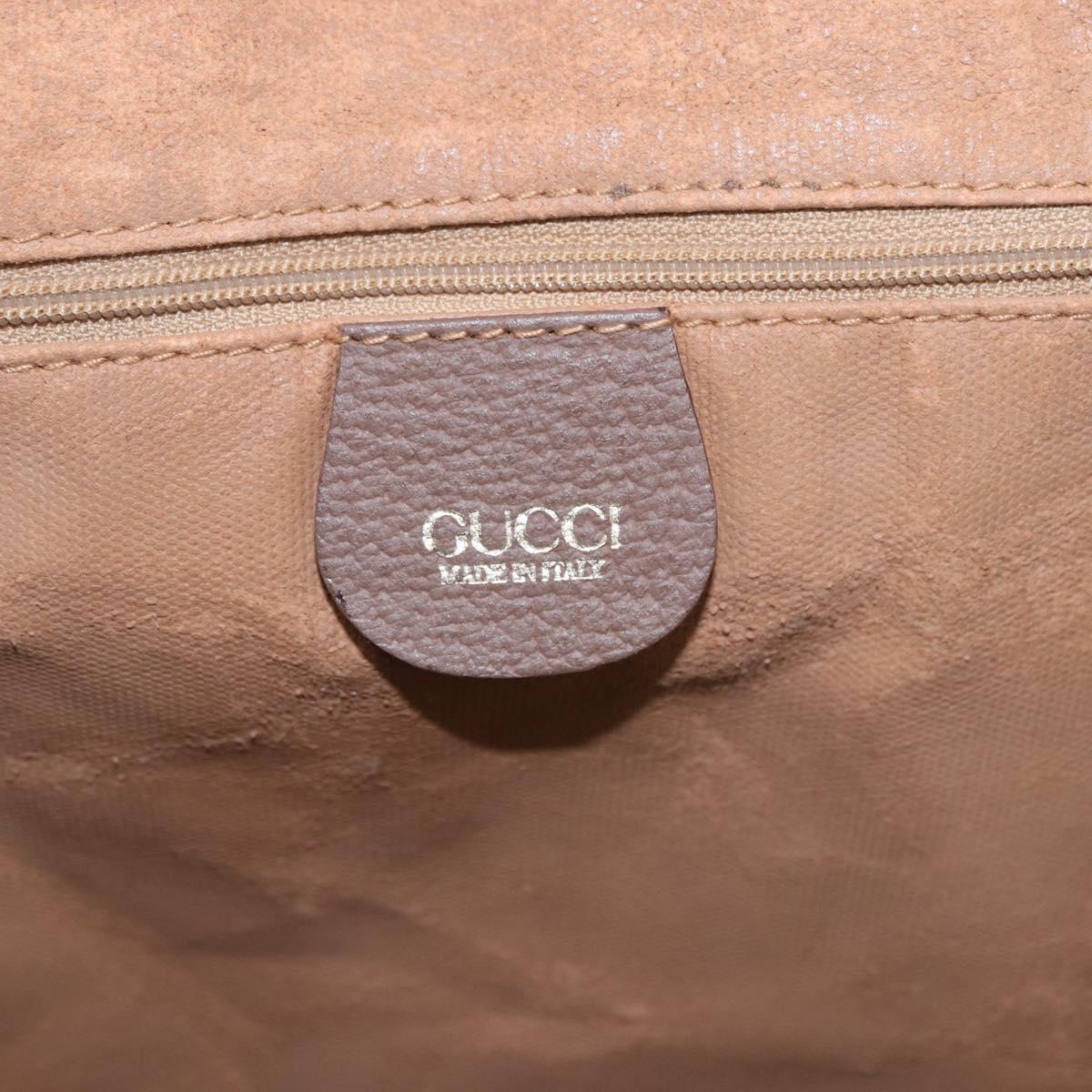 GUCCI GG Supreme Boston Bag PVC Beige Gold 012 1095 6080 Auth 191889