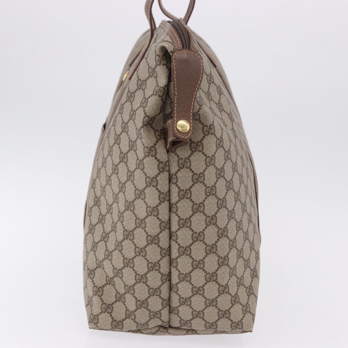 GUCCI GG Supreme Boston Bag PVC Beige Gold 012 1095 6080 Auth 191889
