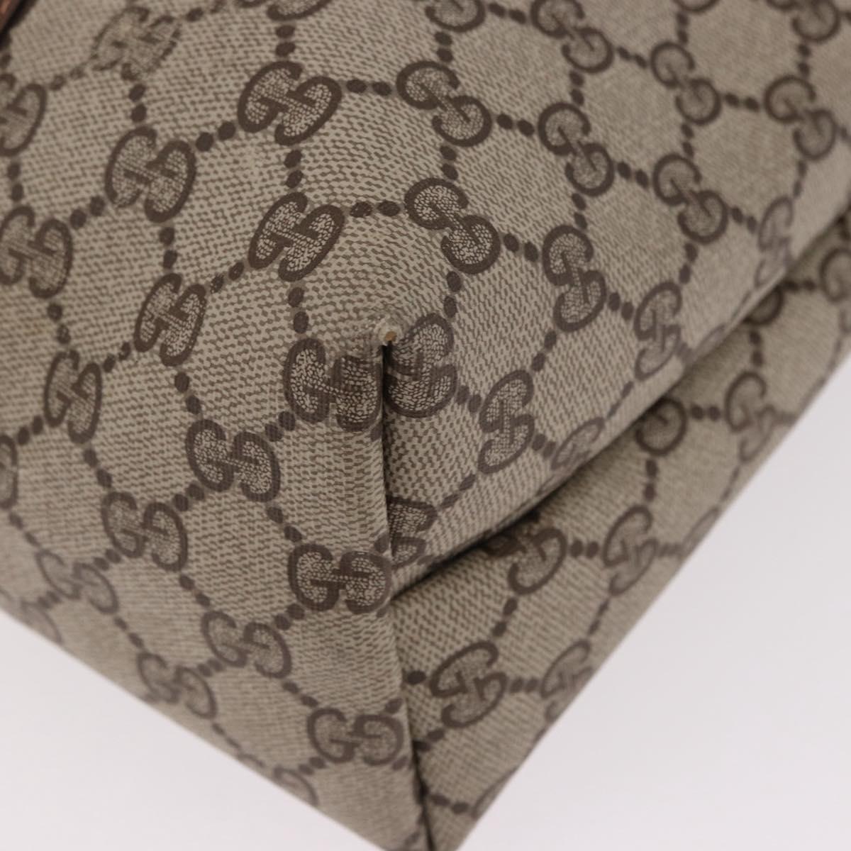 GUCCI GG Supreme Tote Bag PVC Beige 40 02 110 Auth 191894