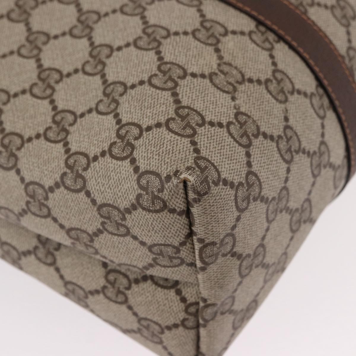 GUCCI GG Supreme Tote Bag PVC Beige 40 02 110 Auth 191894