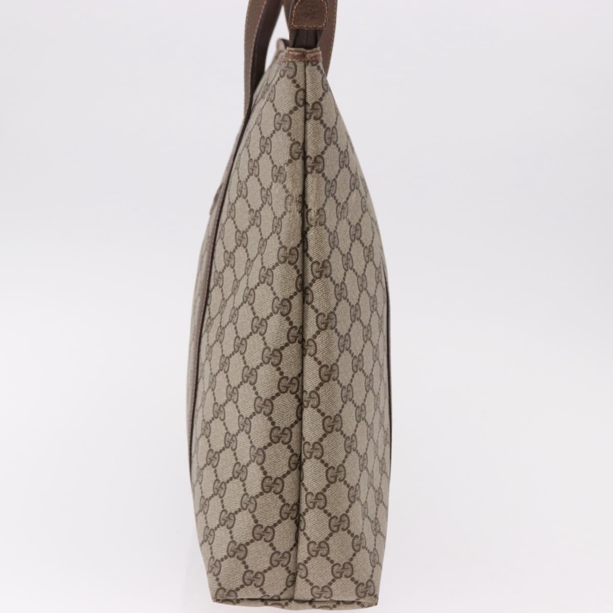 GUCCI GG Supreme Tote Bag PVC Beige 40 02 110 Auth 191894