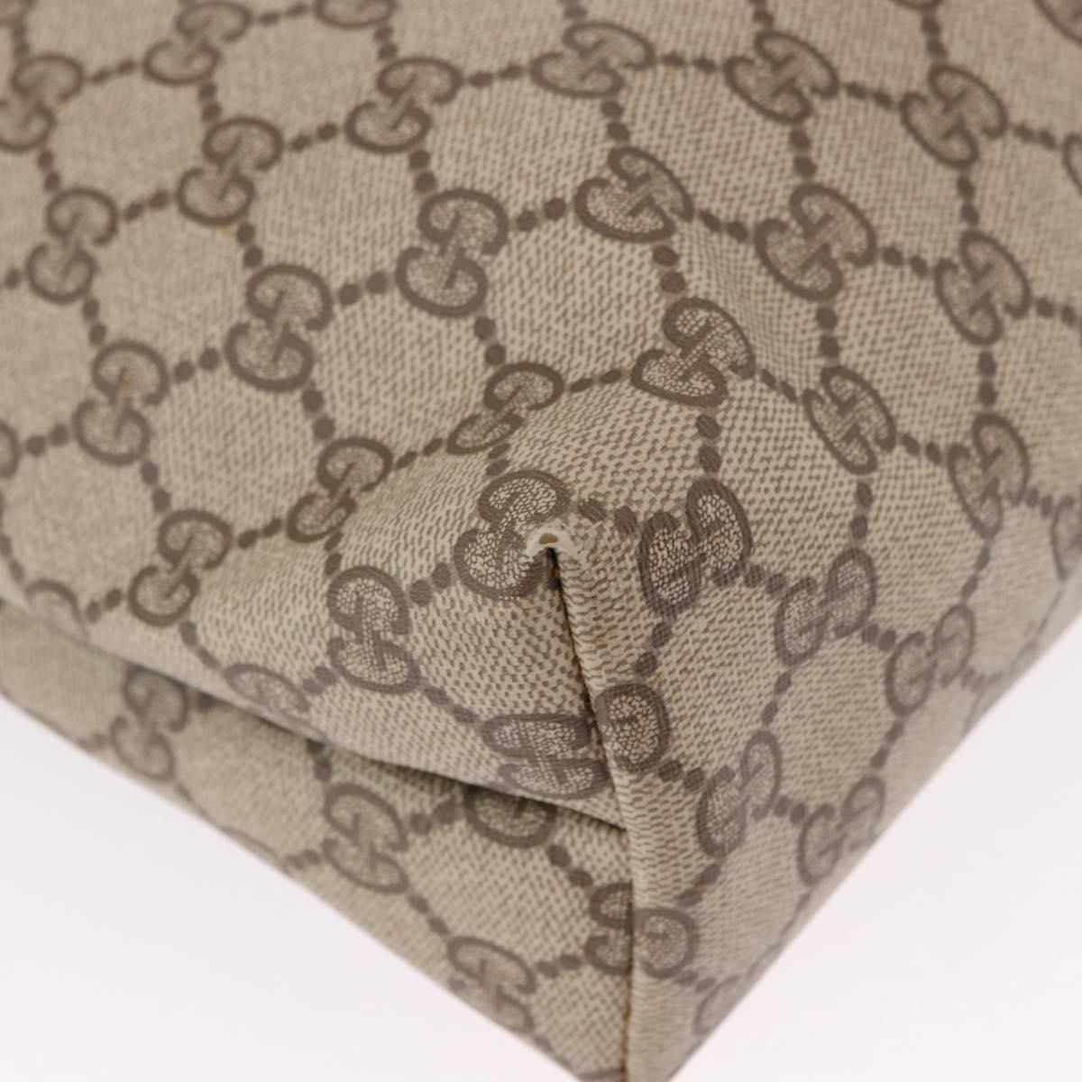 GUCCI GG Supreme Web Sherry Line Tote Bag PVC Beige 39 02 003 Auth 191895A