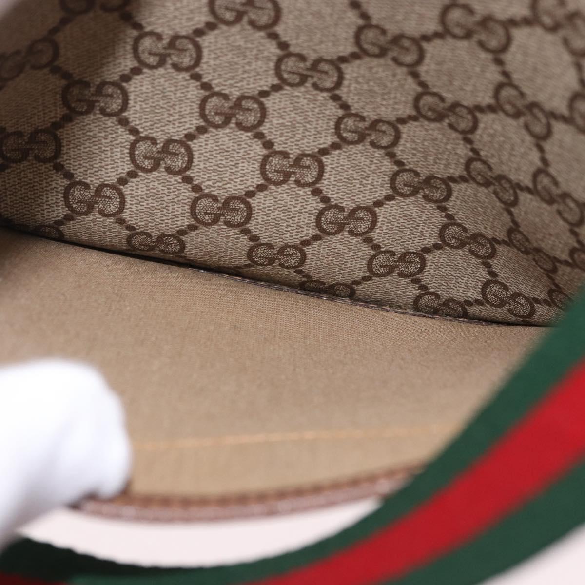 GUCCI GG Supreme Web Sherry Line Tote Bag PVC Beige 39 02 003 Auth 191895A