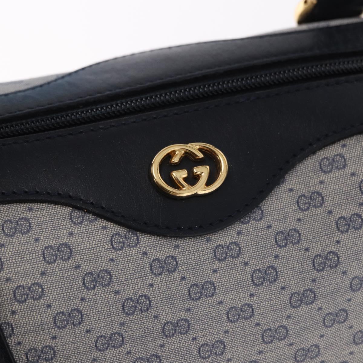 GUCCI GG Supreme Boston Bag PVC 2way Navy Gold 002 39 0269 Auth 191897