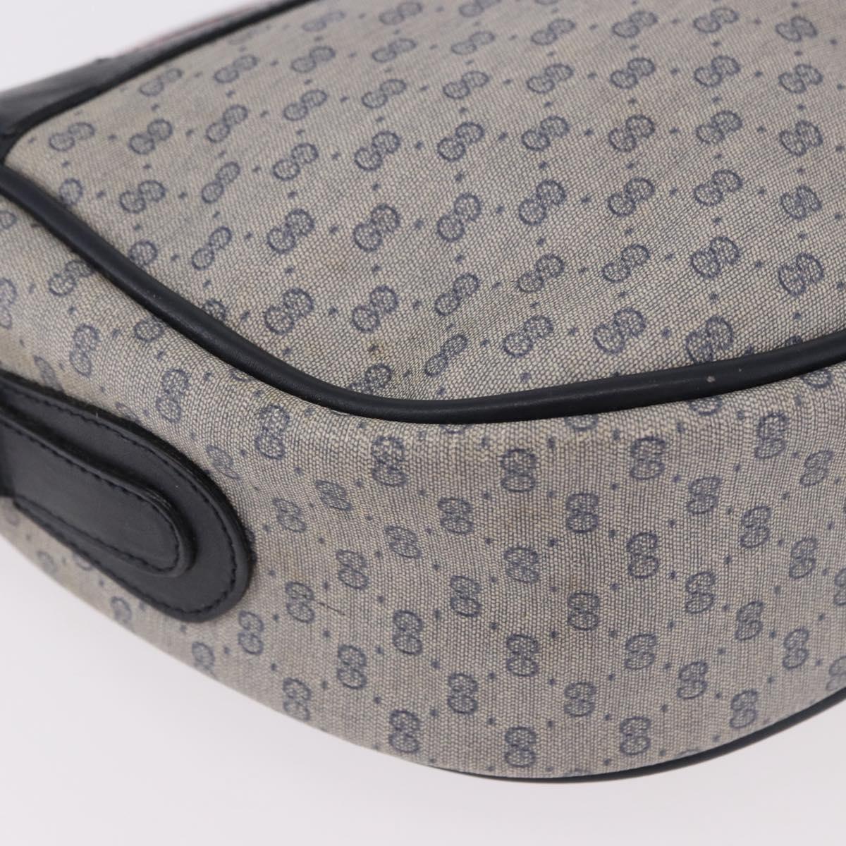 GUCCI Micro GG Supreme Sherry Line Bag PVC Navy Gold 001 58 0918 Auth 191899