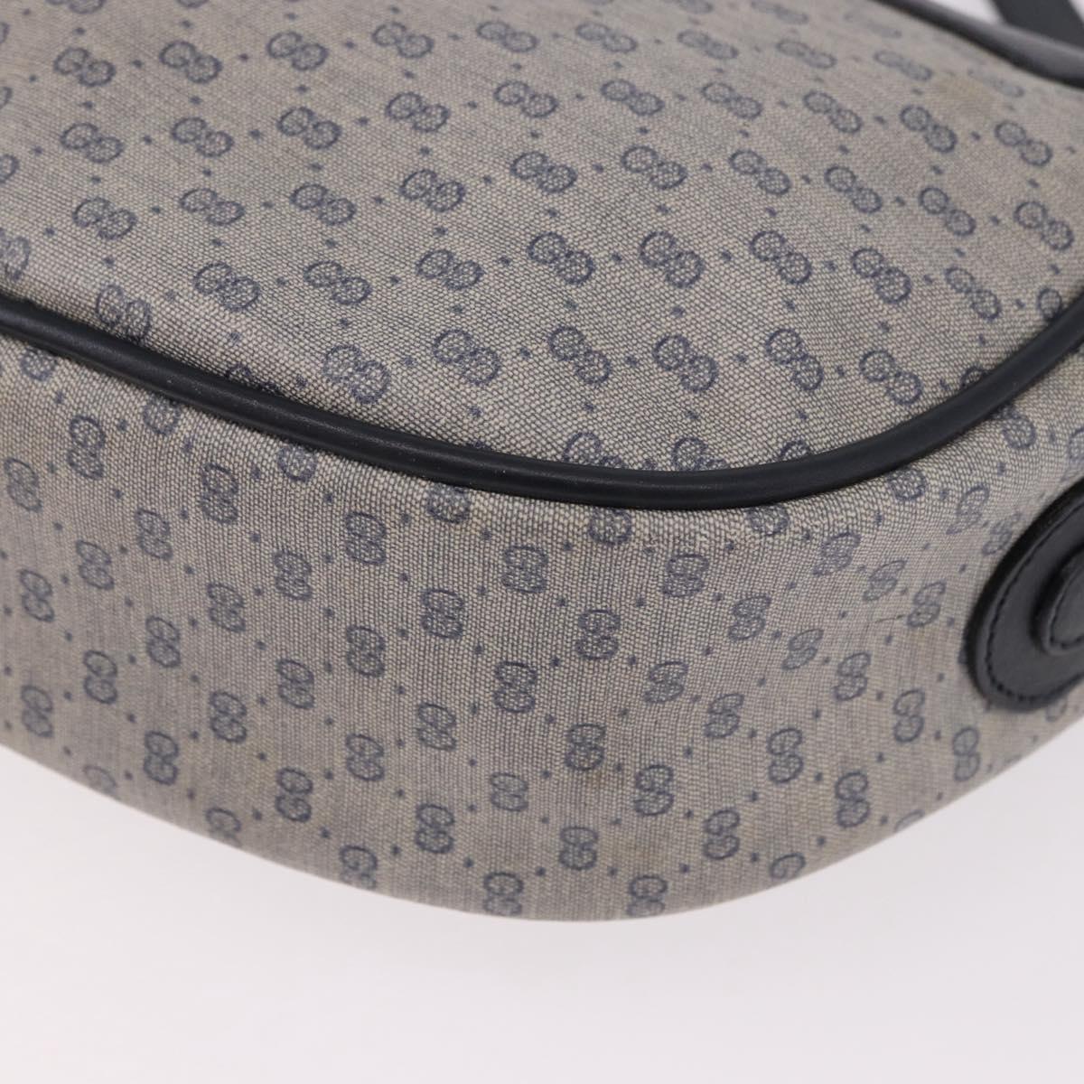 GUCCI Micro GG Supreme Sherry Line Bag PVC Navy Gold 001 58 0918 Auth 191899