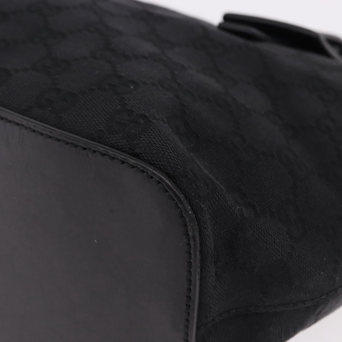 GUCCI GG Canvas Shoulder Bag Black 106241 Auth 191910A