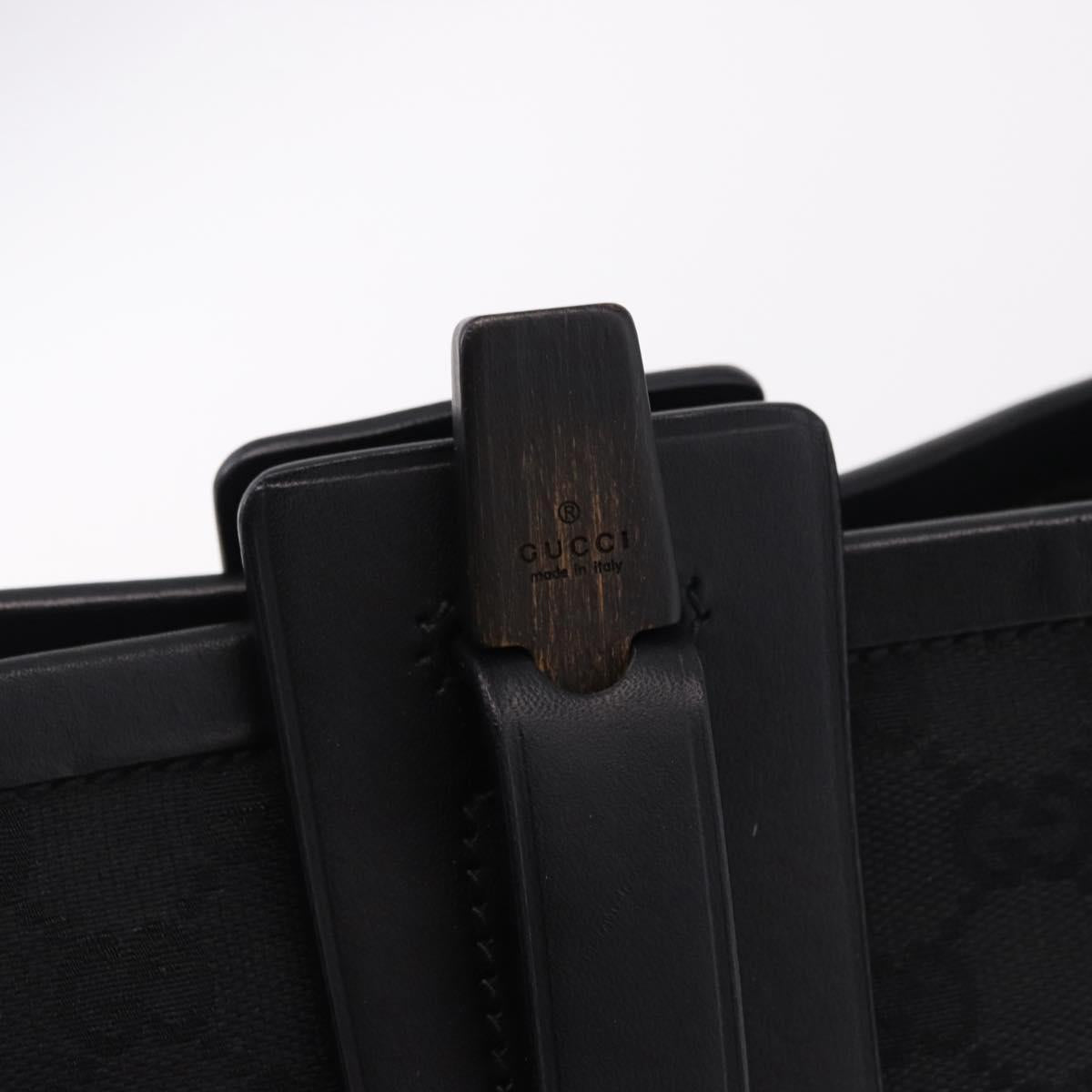 GUCCI GG Canvas Shoulder Bag Black 106241 Auth 191910A