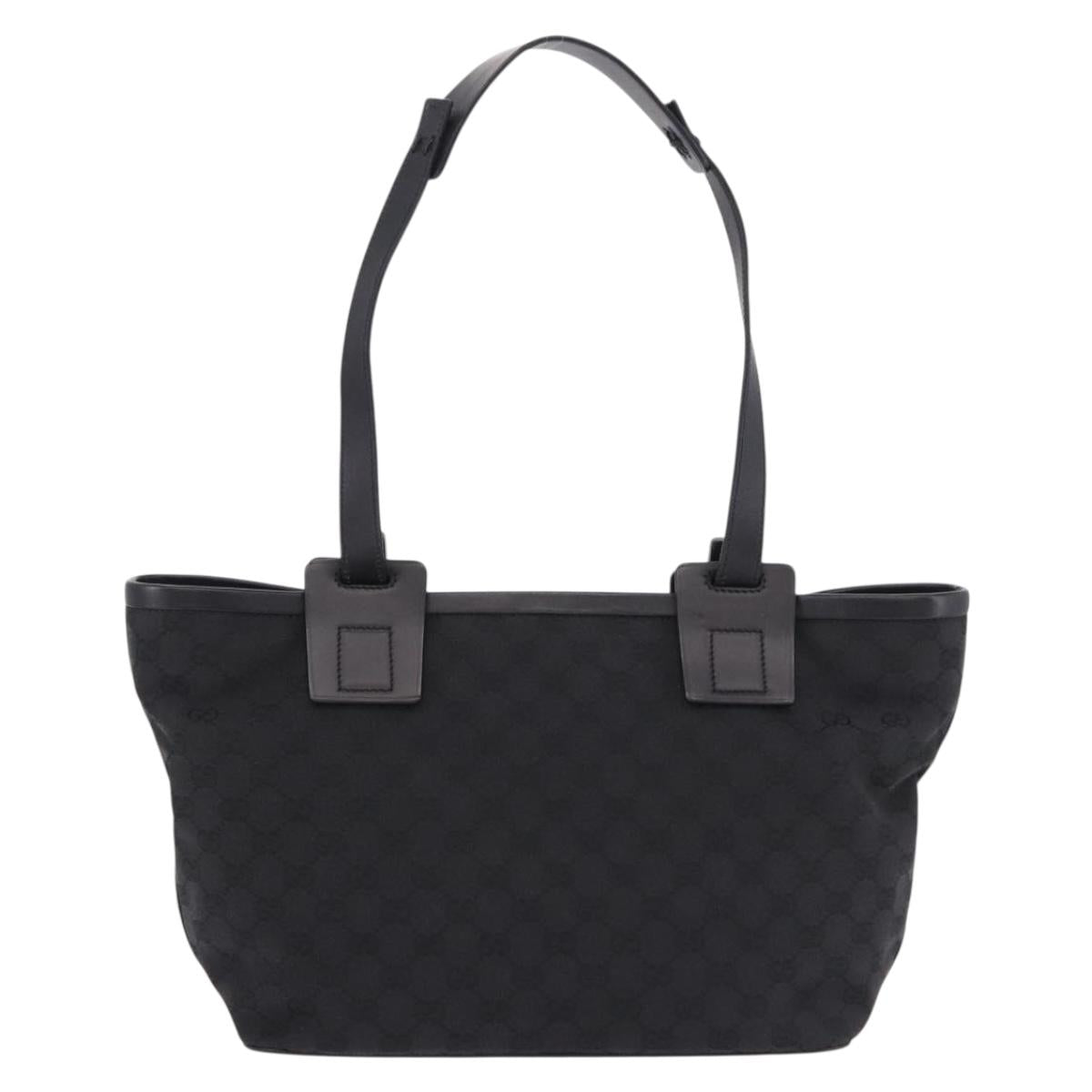 GUCCI GG Canvas Shoulder Bag Black 106241 Auth 191910A