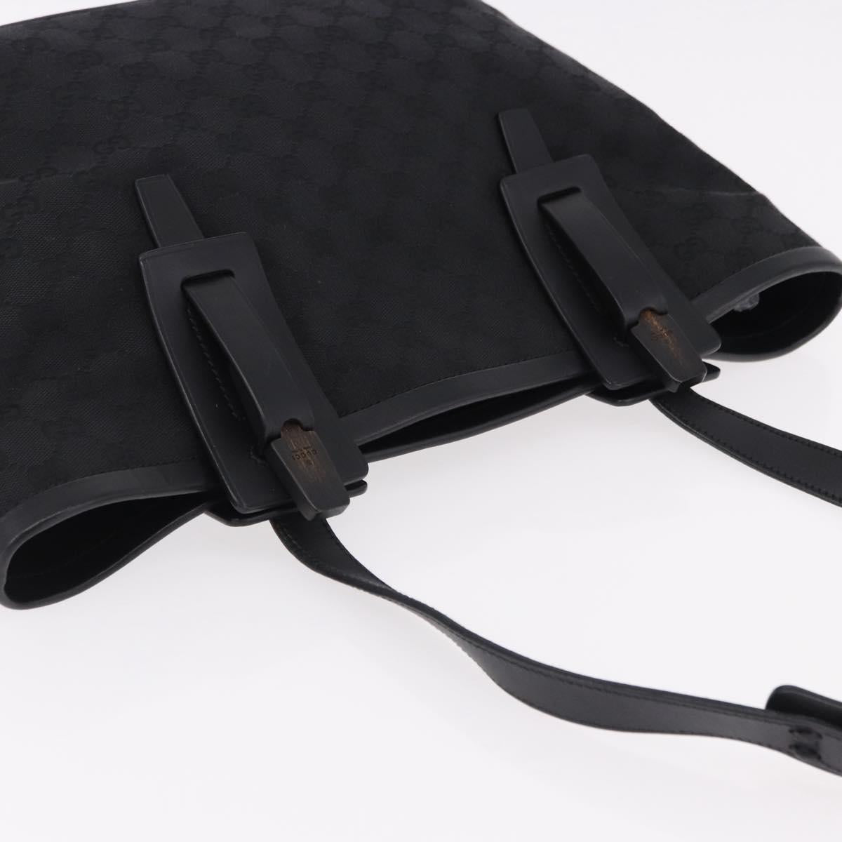 GUCCI GG Canvas Shoulder Bag Black 106241 Auth 191910A