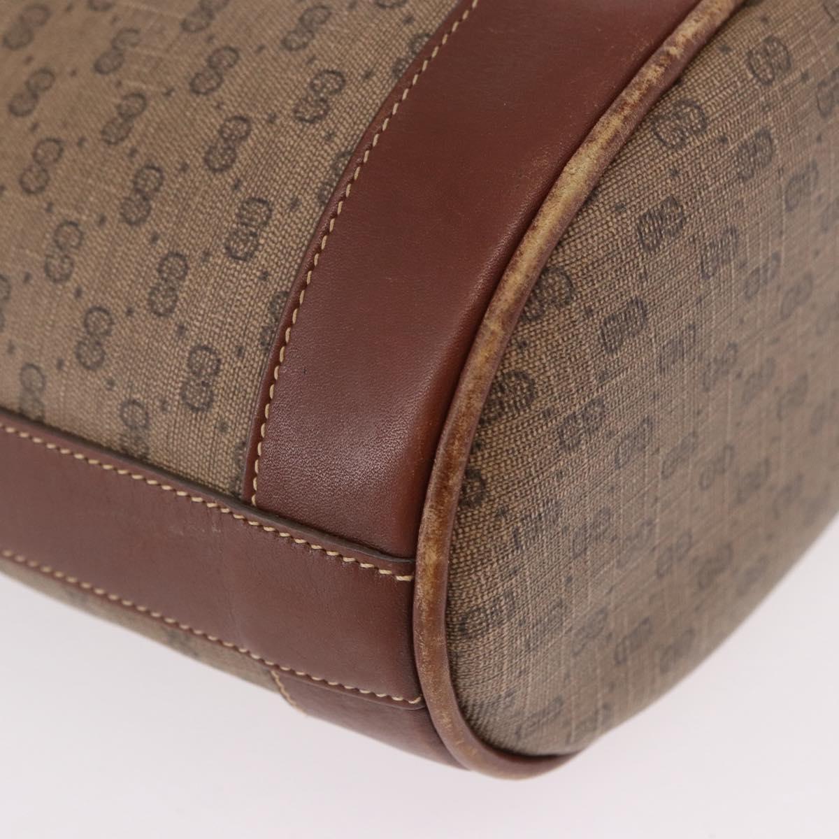 GUCCI Micro GG Supreme Shoulder Bag PVC Beige Gold 007 86 0044 Auth 191922