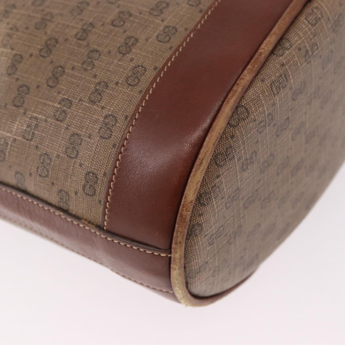 GUCCI Micro GG Supreme Shoulder Bag PVC Beige Gold 007 86 0044 Auth 191922