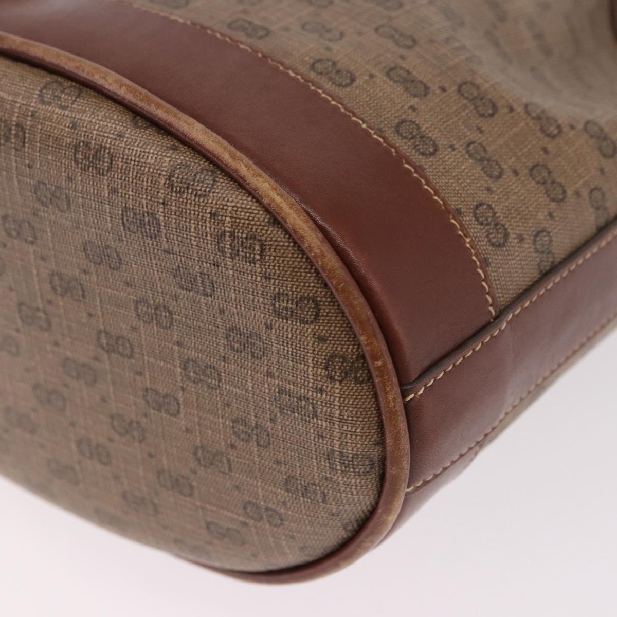 GUCCI Micro GG Supreme Shoulder Bag PVC Beige Gold 007 86 0044 Auth 191922