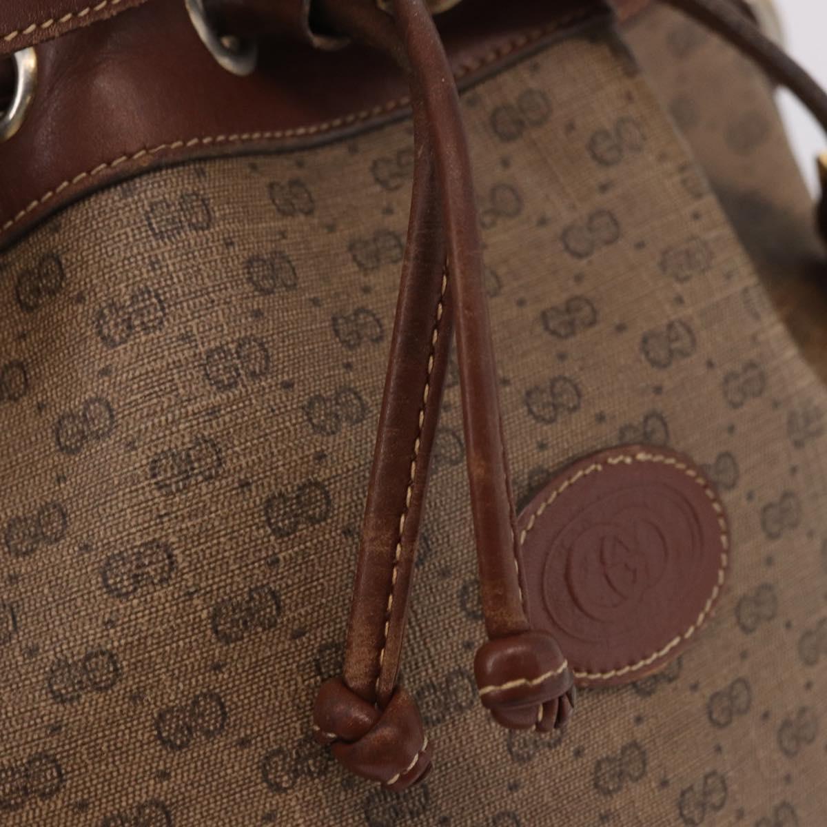 GUCCI Micro GG Supreme Shoulder Bag PVC Beige Gold 007 86 0044 Auth 191922
