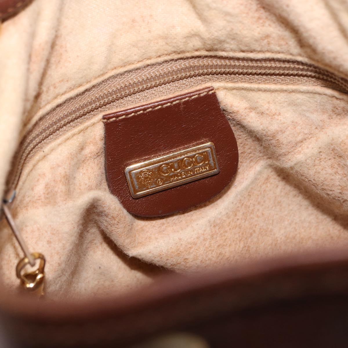 GUCCI Micro GG Supreme Shoulder Bag PVC Beige Gold 007 86 0044 Auth 191922