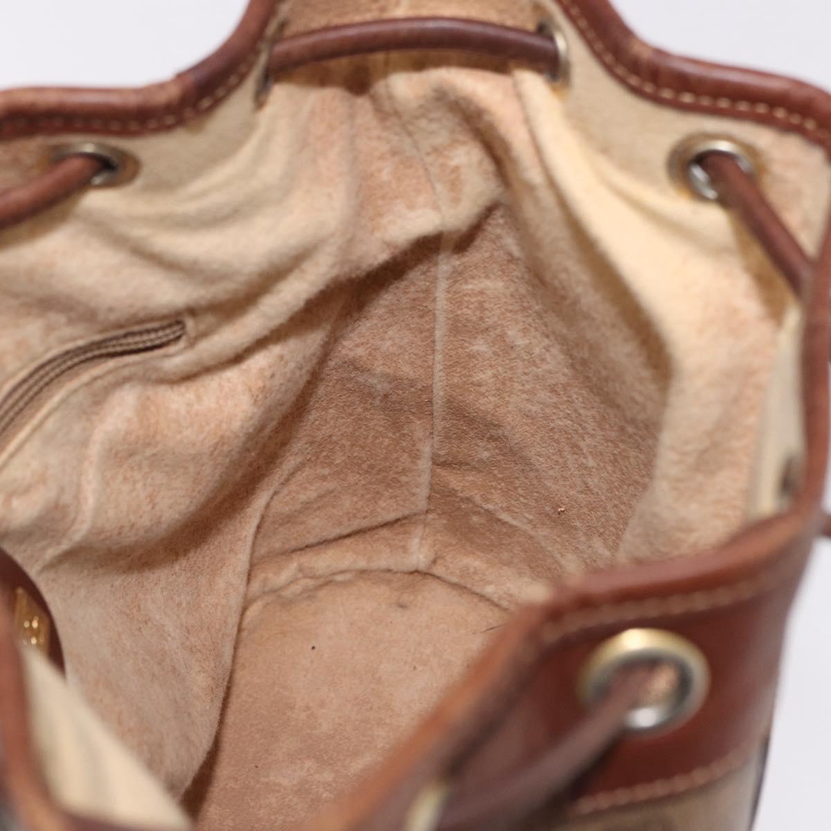 GUCCI Micro GG Supreme Shoulder Bag PVC Beige Gold 007 86 0044 Auth 191922