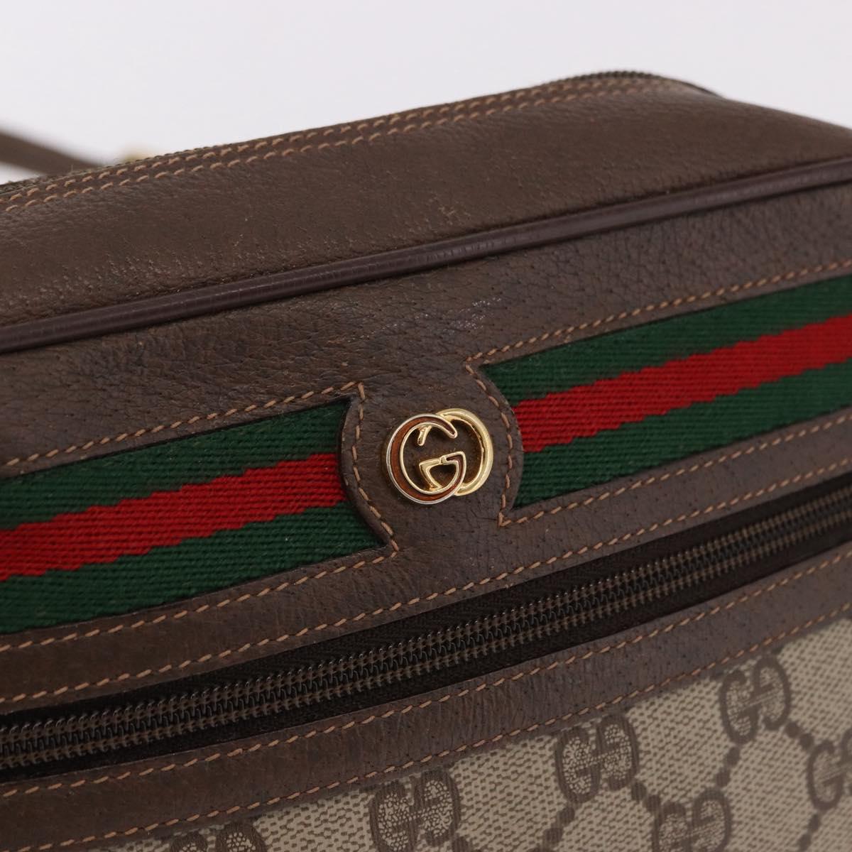 GUCCI GG Supreme Shoulder Bag PVC Beige Gold 56 01 087 Auth 191924