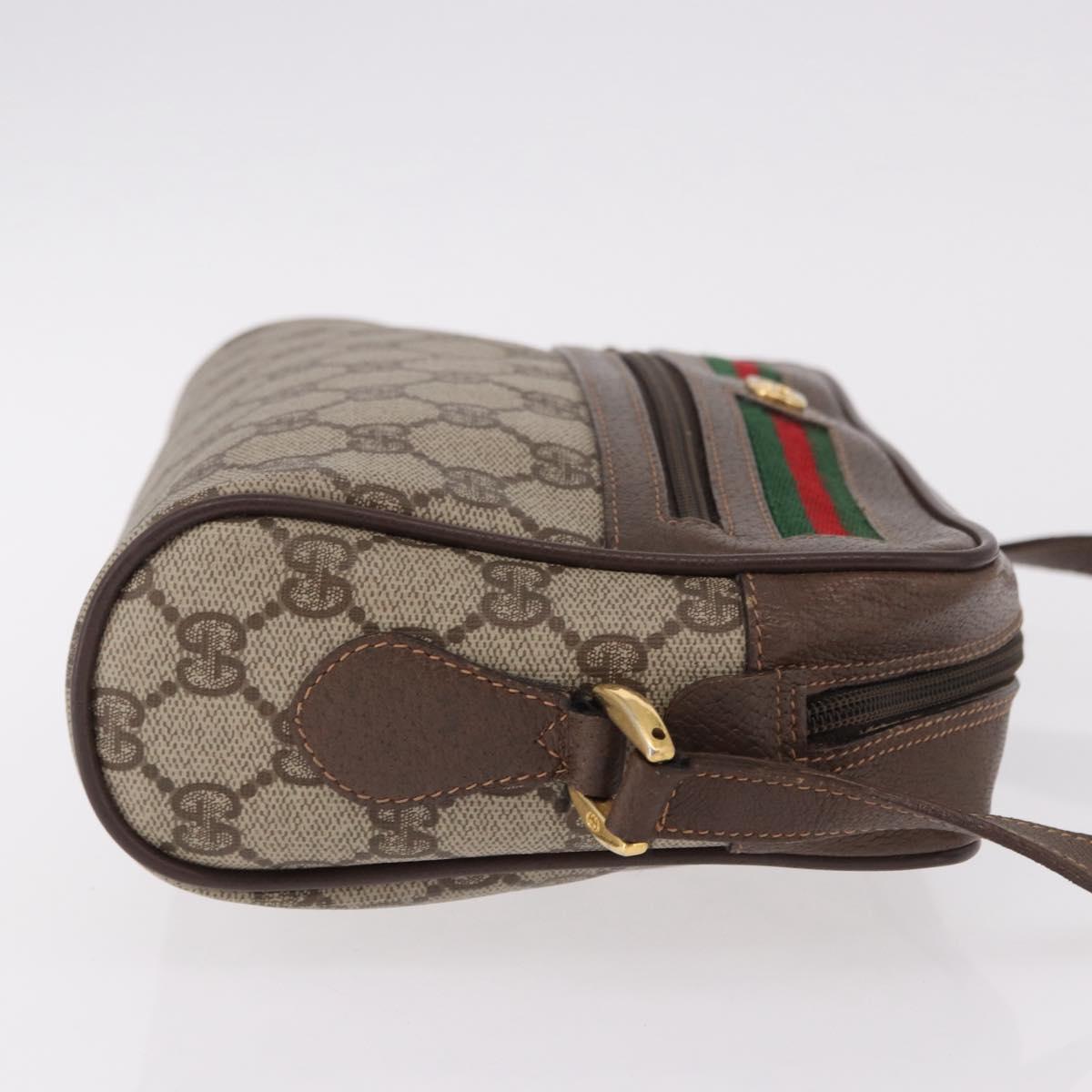 GUCCI GG Supreme Shoulder Bag PVC Beige Gold 56 01 087 Auth 191924