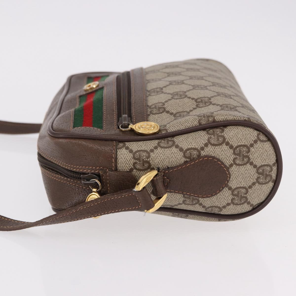 GUCCI GG Supreme Shoulder Bag PVC Beige Gold 56 01 087 Auth 191924
