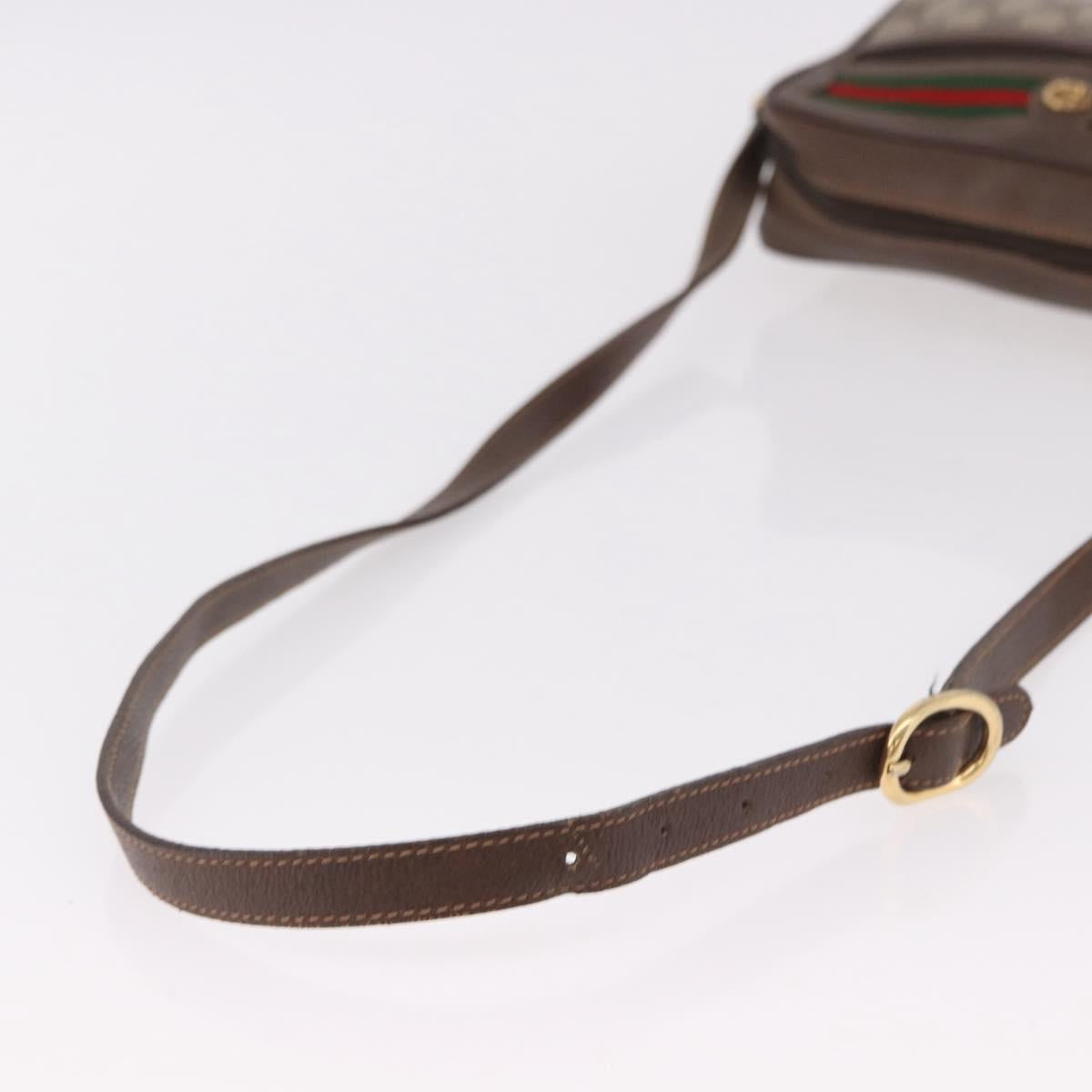 GUCCI GG Supreme Shoulder Bag PVC Beige Gold 56 01 087 Auth 191924