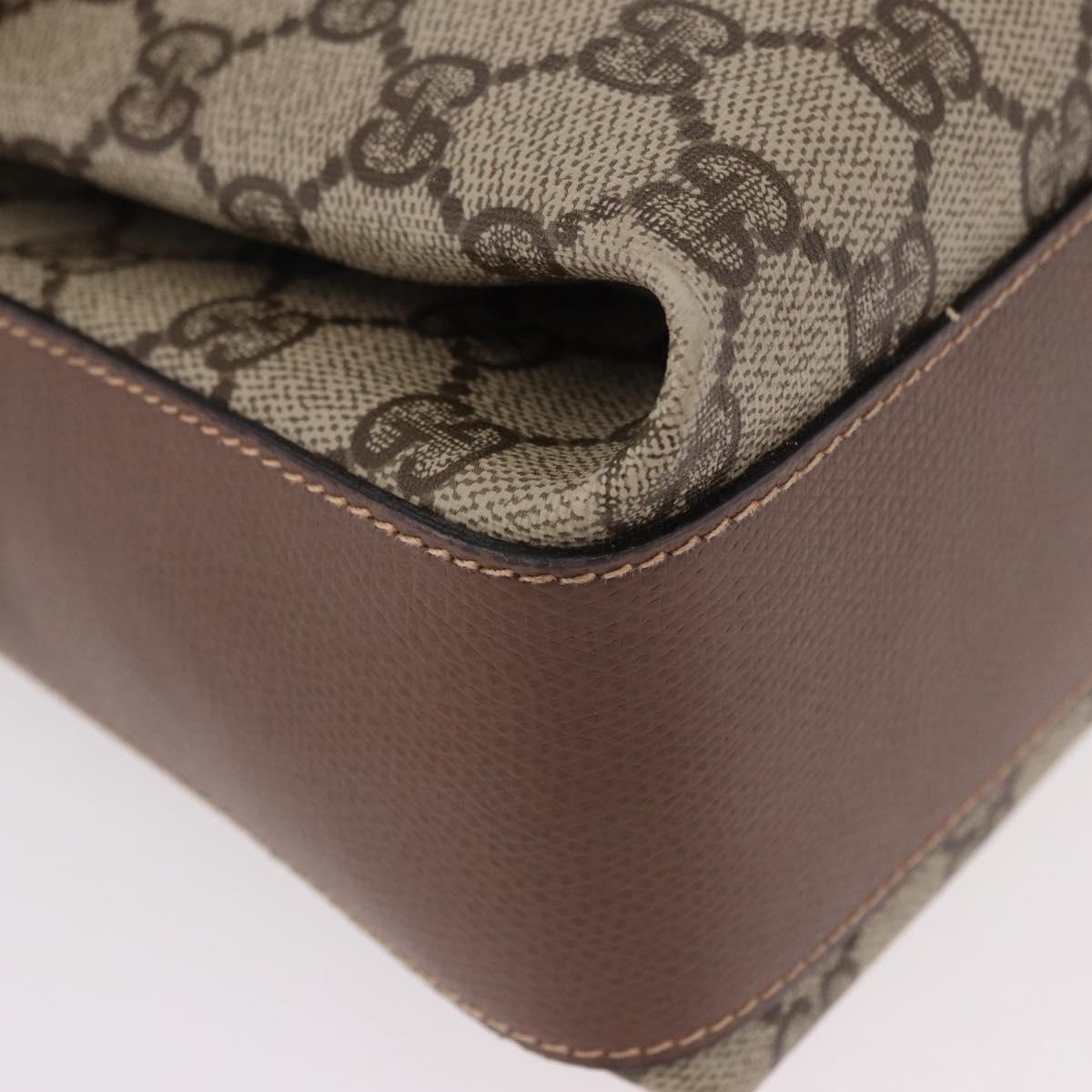 GUCCI GG Supreme Shoulder Bag PVC Beige Gold 001 113 6165 Auth 191928