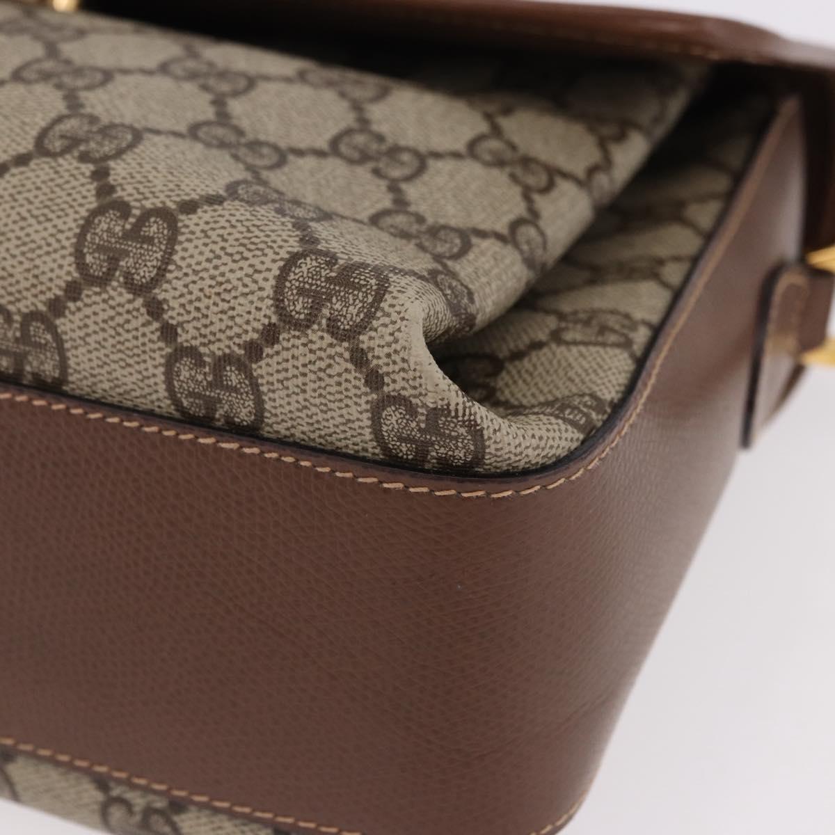 GUCCI GG Supreme Shoulder Bag PVC Beige Gold 001 113 6165 Auth 191928