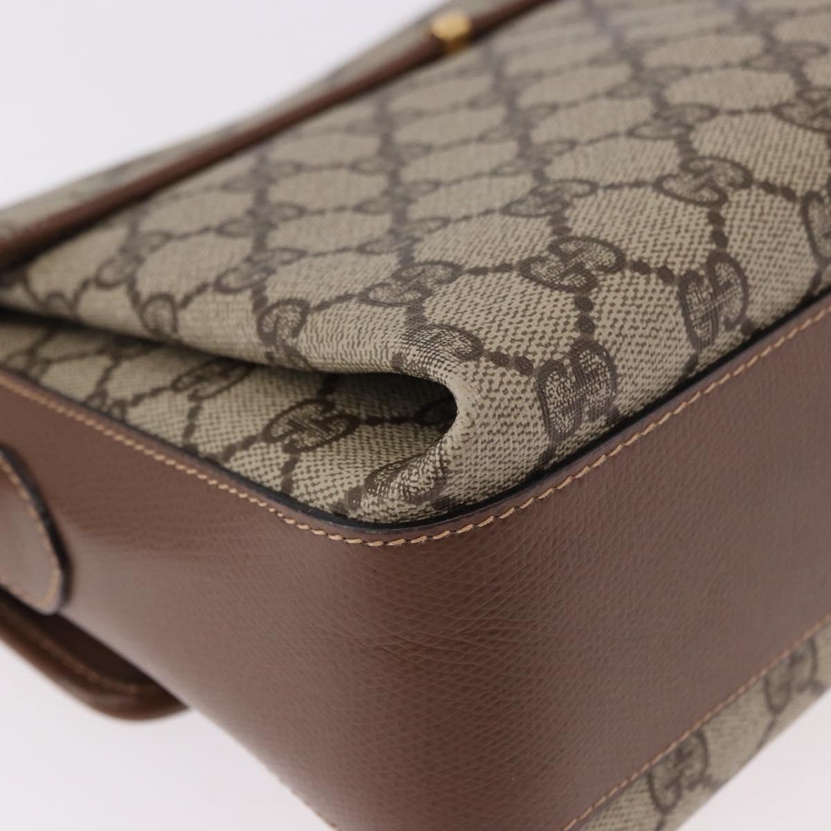 GUCCI GG Supreme Shoulder Bag PVC Beige Gold 001 113 6165 Auth 191928